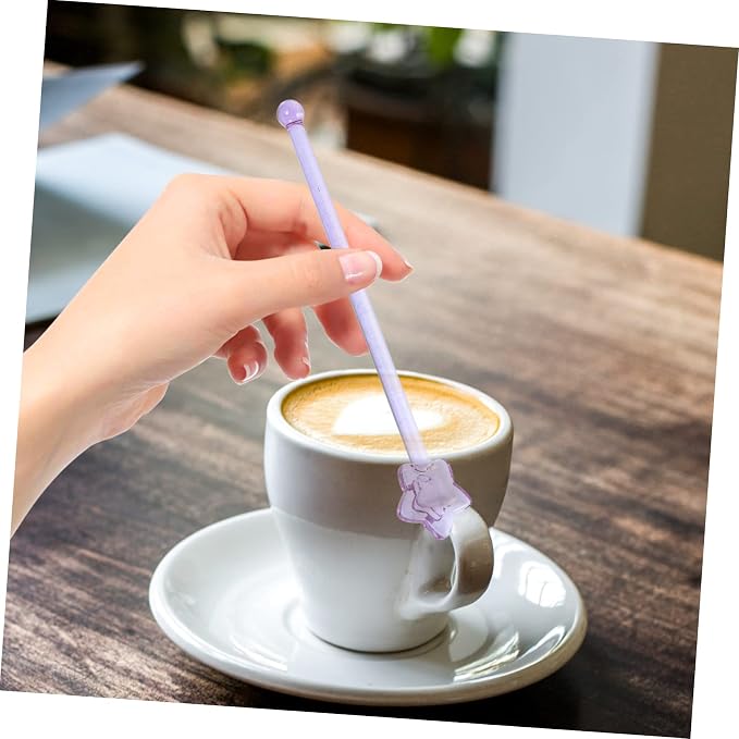 PRETYZOOM 2pcs Glass Stirrers for Coffee Bar Handheld Drink Mixers Cocktail - Image 6