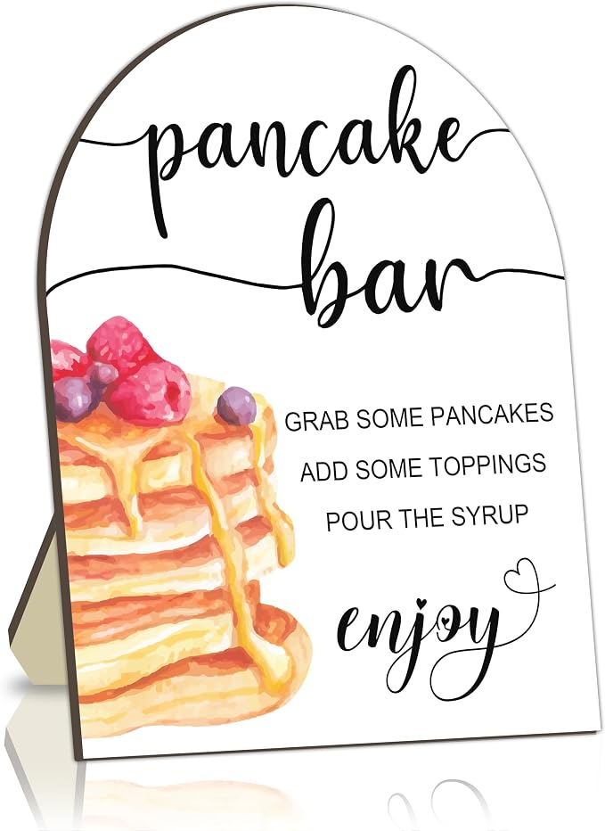 Pancake Bar Sign, Brunch Pancake Bar Recipe Sign by Unknown