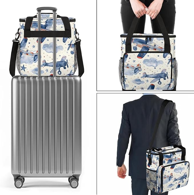 Airplane Aircraft Coffee Maker Carring Bag, Large Insulated Storage Organizer - Image 7