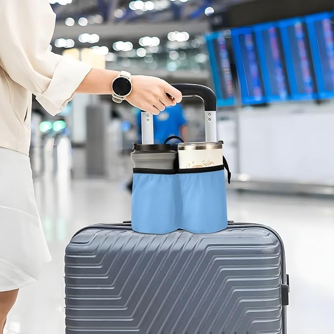 DOMIKING Lake Blue Travel Luggage Cup Holder - Image 5