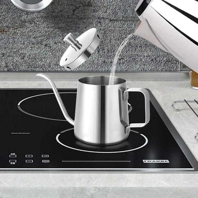 GWHOLE Small Pour Over Gooseneck Coffee Kettle 12oz/350ml Long Narrow Drip - Image 7