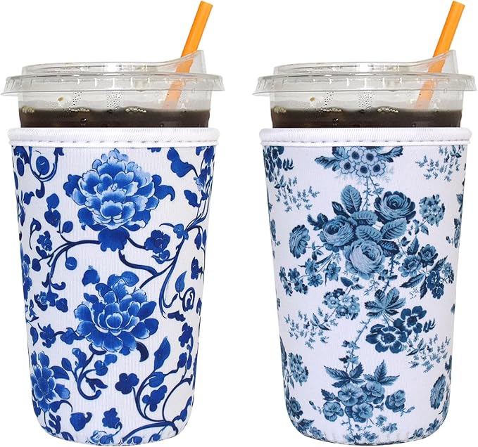 2 Pack Reusable Iced Coffee Sleeves by FRRIOTN