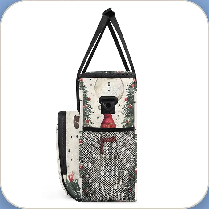 Christmas Snowman Tree Coffee Maker Carring Bag, Large Insulated Storage - Image 4