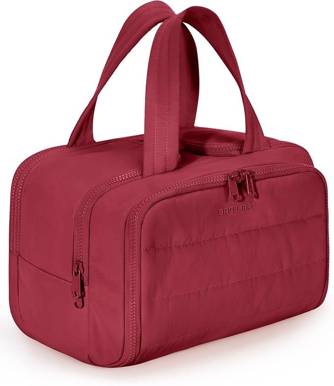 BAGSMART Travel Toiletry Bag, Puffy Toiletry Bag by BAGSMART