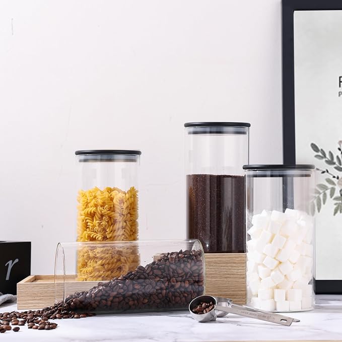 ZOMUIA Glass Coffee Containers Airtight Coffee Bean Storage Jars - Image 8