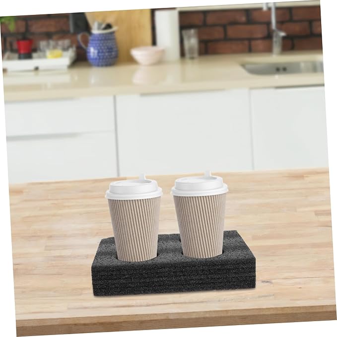 2pcs Foam Cup Holder Tray for Milk Tea Takeout Box Non-Tipping Travel Cup - Image 7