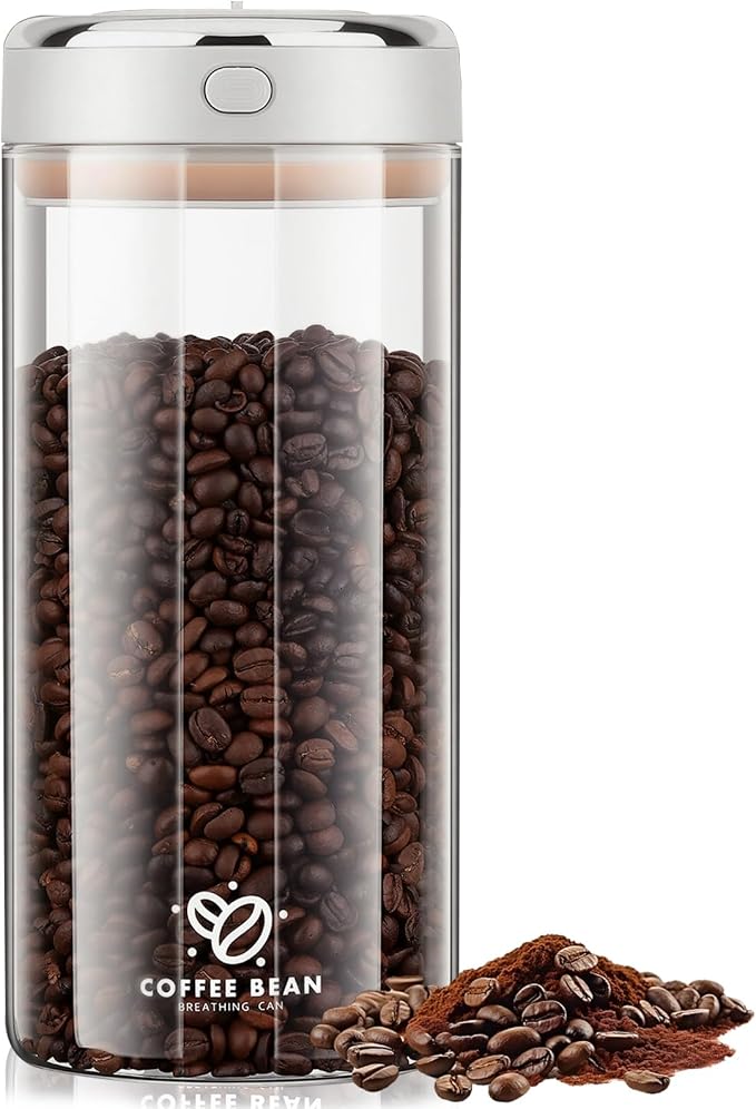 57oz Airtight Glass Coffee Canister by Unknown