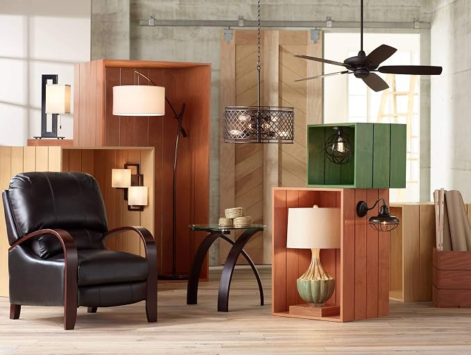360 Lighting Modern Accent Table Lamp 20.5" High Rich Espresso Bronze Brown - Image 9
