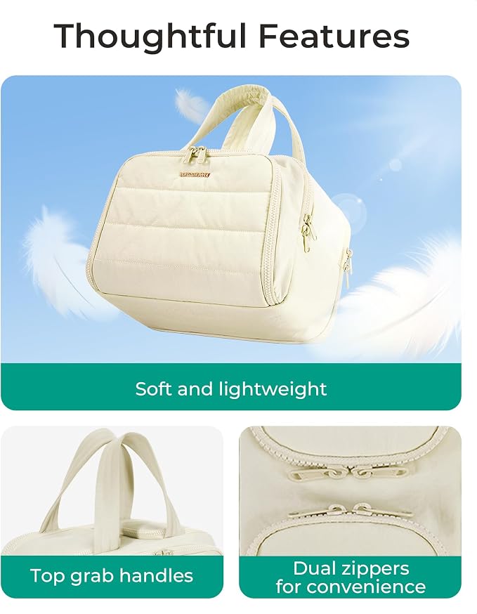 BAGSMART Travel Toiletry Bag, Crush Toiletry Bag - Image 3