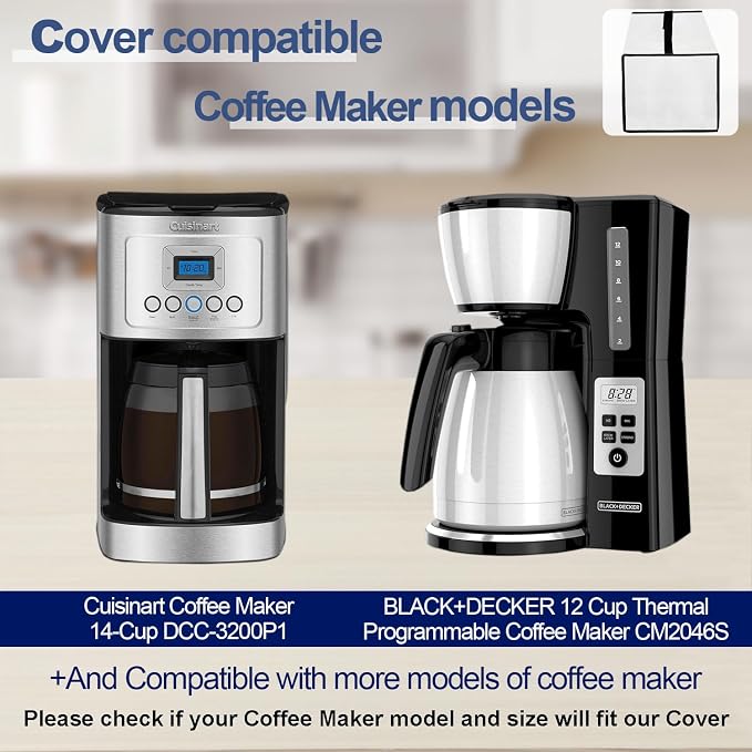 Coffee Machine Dust Cover for Cuisinart Coffee Maker 14-Cup - Image 5