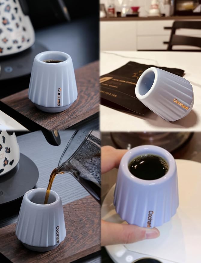 Cocinare KissCup Ceramic Espresso Cup – 2.2oz Demitasse Cup - Image 7