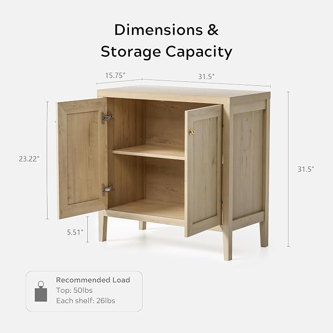 EYYTHUNG Sideboard Buffet Cabinets Set of 3 - Image 3