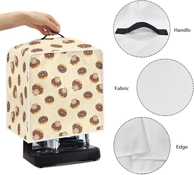 Bear Donut Coffee Machine Cover Dust Coffee Maker Cover Kitchen Appliance - Image 5