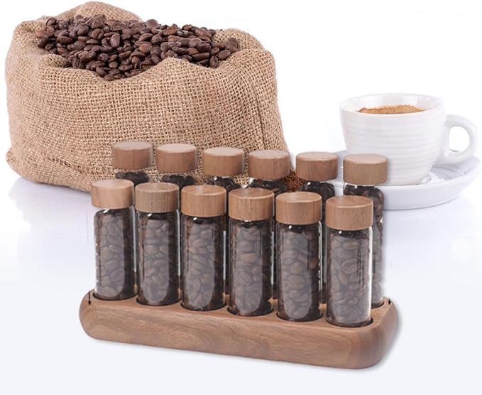 Yajuyi 12 Pieces Coffee Bean Storage Tubes Airtight Glass Container Single Dose - Image 5