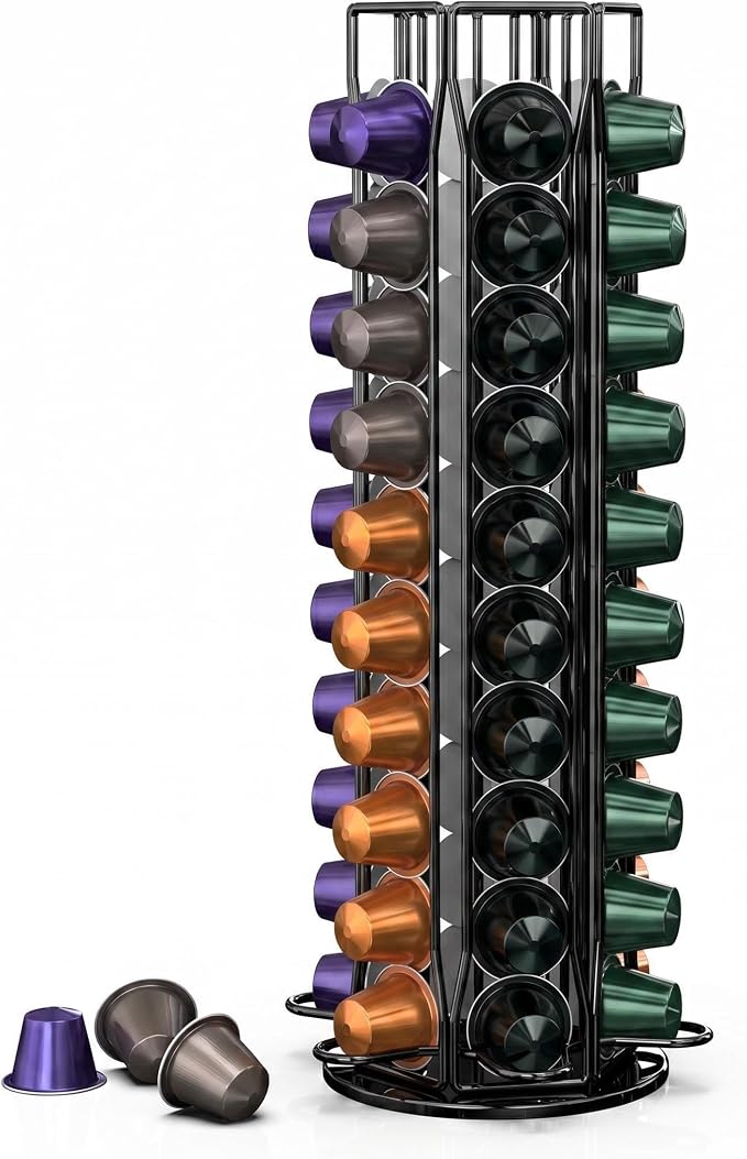Coffee Pod Holder for Nespresso OriginalLine, Coffee Pod Storage Organizer 360 by ZECENN