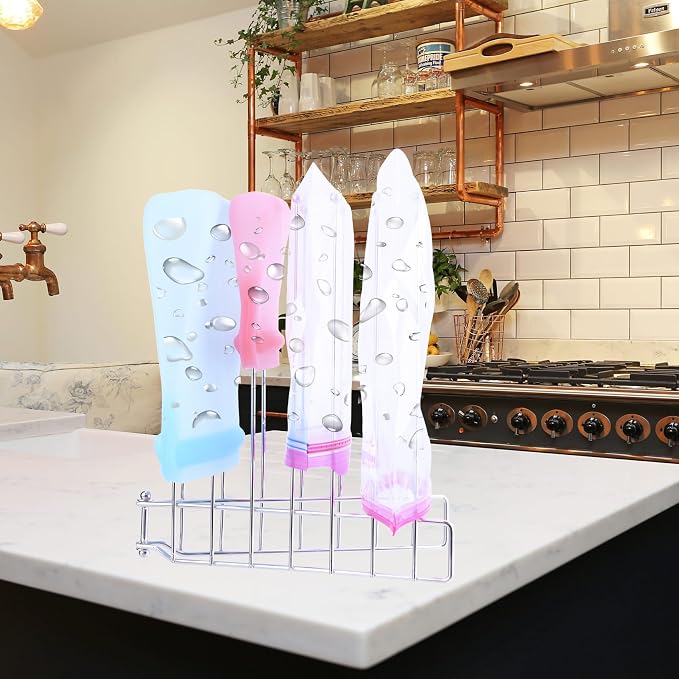 Foldable Bottle Drying Rack, Reusable Storage Bag Drying Rack, SUS 304 - Image 2