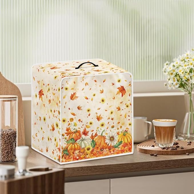 Thanksgiving Pumpkin Maple Leaf Coffee Machine Dust Covers - Image 3