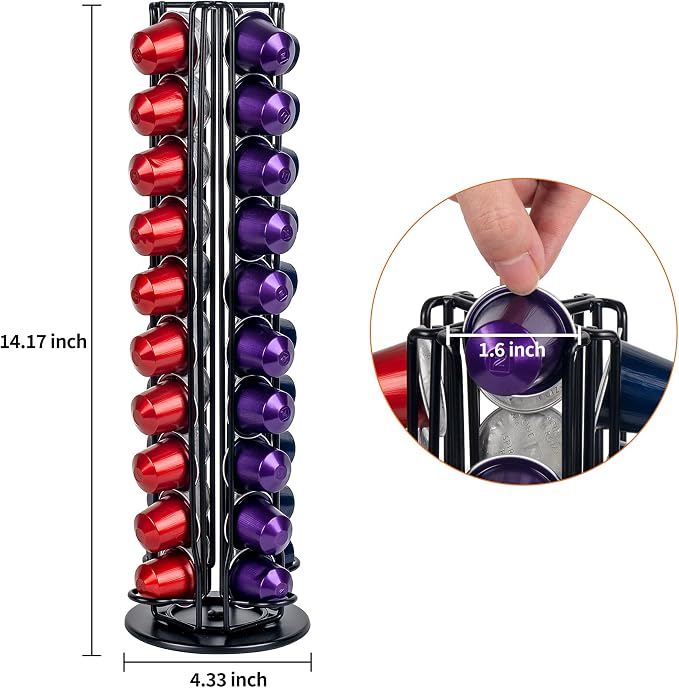 Black 40 Pods Coffee Pod Holder - Image 3