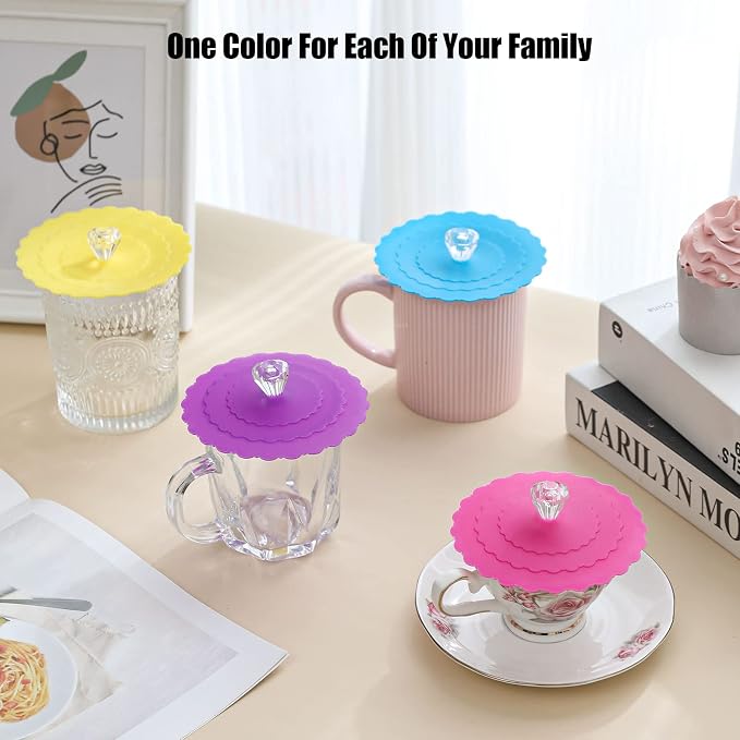Silicone Cup Covers ， Multicolored Silicone Lids - Image 7