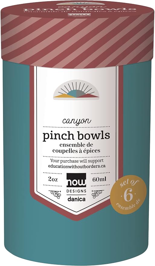 Now Designs Canyon Ceramic Pinch Bowl Set, Soy Sauce Dish, 2 oz - Image 7