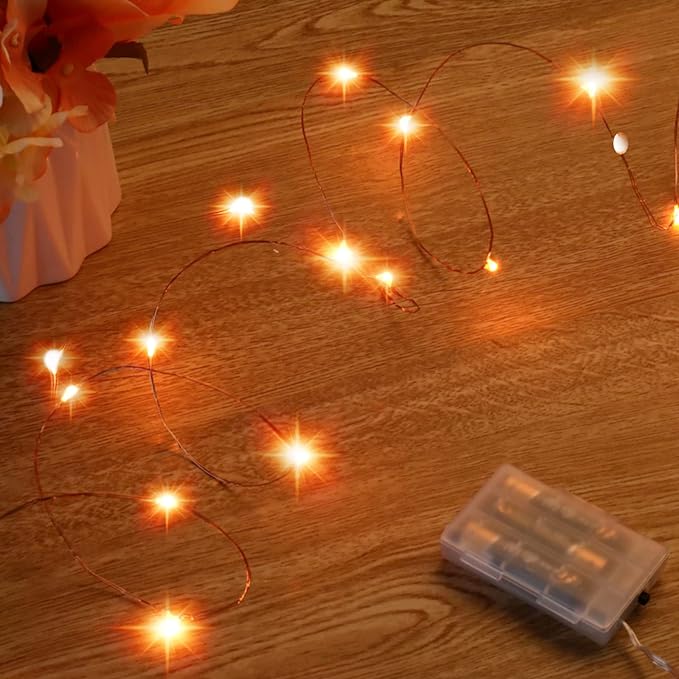 Ariceleo Mini Halloween Fairy Lights Battery Operate, 4 Pack Copper Wire Night by Ariceleo