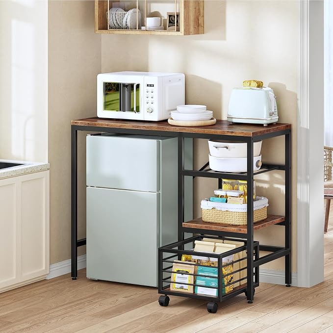 HOOBRO Mini Fridge Stand, Coffee Bar Station - Image 4