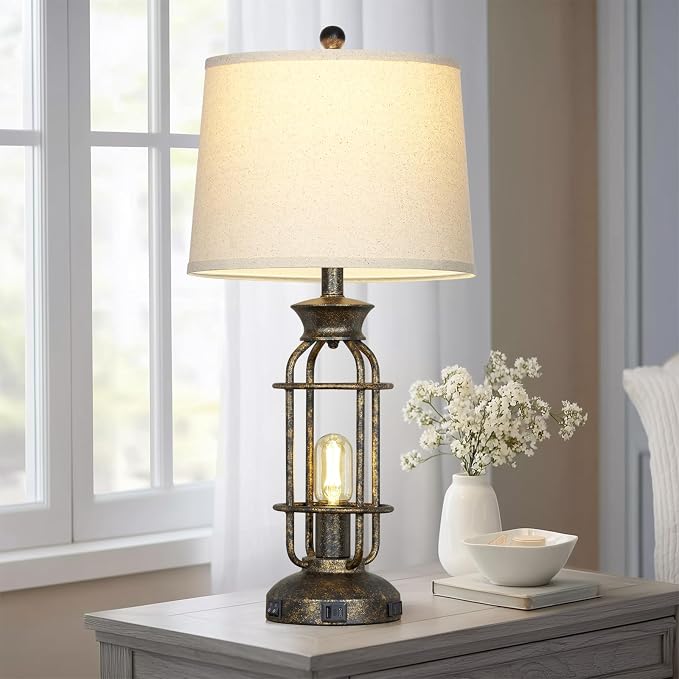 28" Tall Farmhouse Table Lamp - Image 8