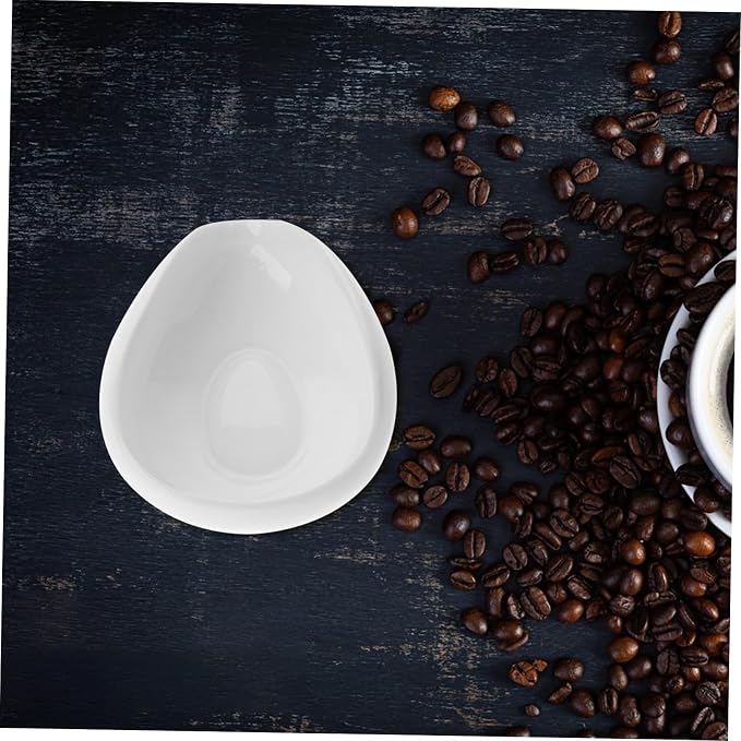MAGICLULU 4sets Ceramic Coffee Bean Dosing Tray Reusable Bean Plate Sample Dish - Image 2