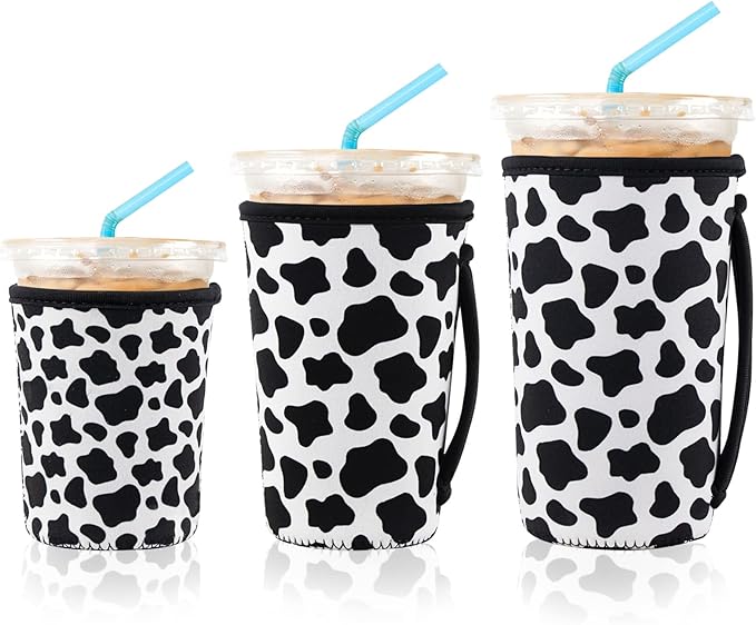 KJQJLY 3 Pack Reusable Iced Coffee Sleeves by KJQJLY