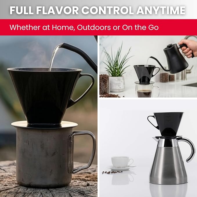 Westmark Pour Over Coffee Dripper, Coffee Filter Cone Size 4, Reusable Plastic - Image 5