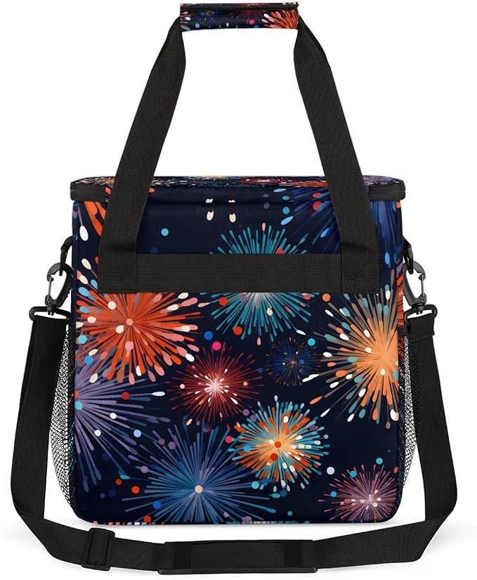Celebrate Fireworks Festival Coffee Maker Carring Bag, Large Insulated Storage - Image 5