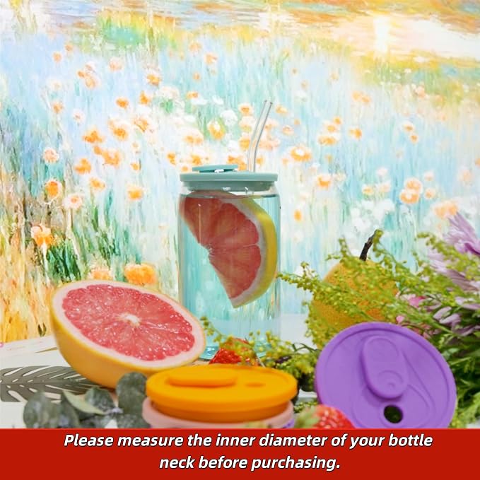 4 Pack Silicone Lids for Glass Cups - Image 6