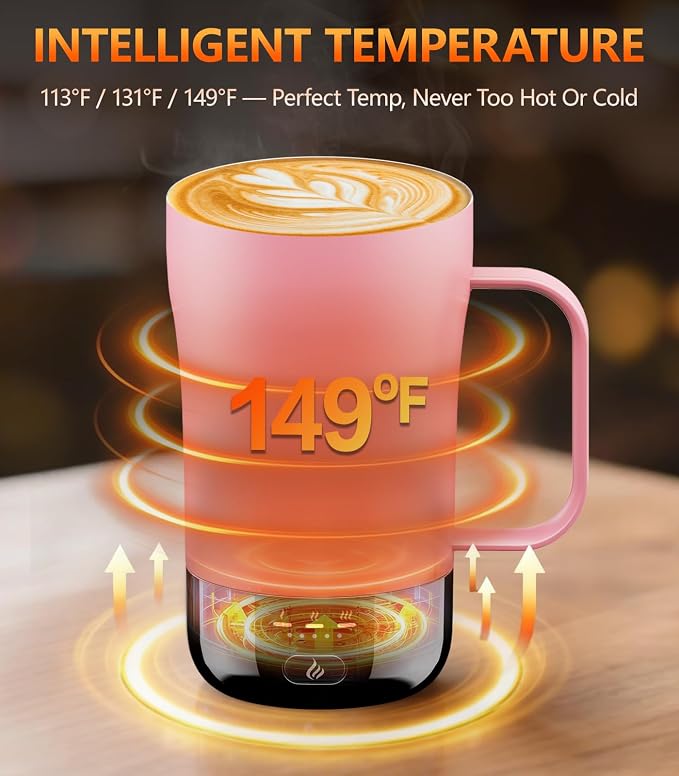 Self-Heating Coffee Mug, 14oz Heated Coffee Mug - Image 2