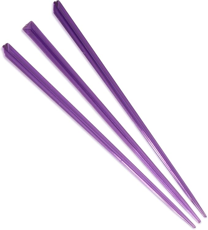 BambooMN - Triangular Appetizer Food and Drink Prism Picks - 4.5" - Purple - 1 by BambooMN