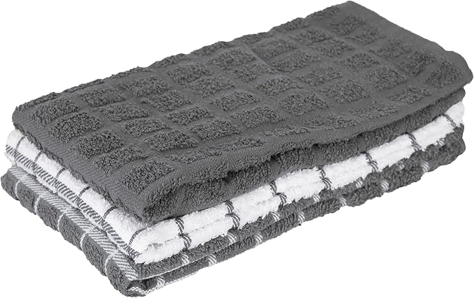 Ritz Premium 100% Cotton Terry Check Kitchen Dish Towels by RITZ
