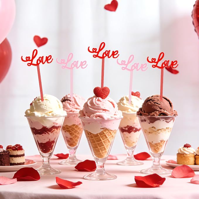 36 Pcs Valentine’s Day Drink Stirrers, 7 Inch Love Stirrers Reusable Valentines - Image 4