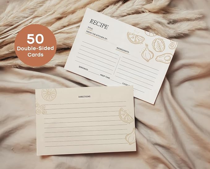 Recipe Cards, 4x6 Recipe Cards for Bridal Shower and Weddings, Double-Sided - Image 3