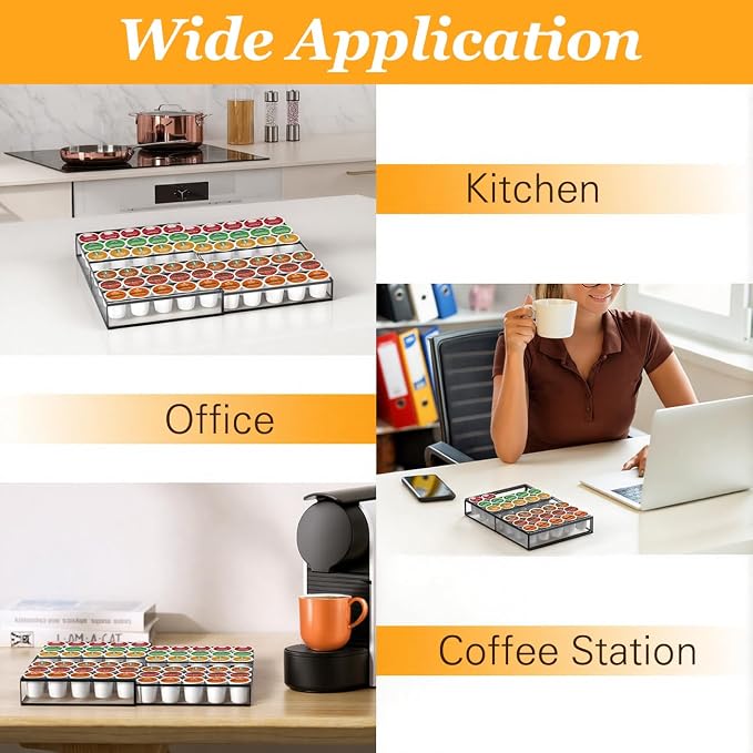 Coffee Pod Holder Drawer, Expandable K Cup Holder Compatible - Image 7