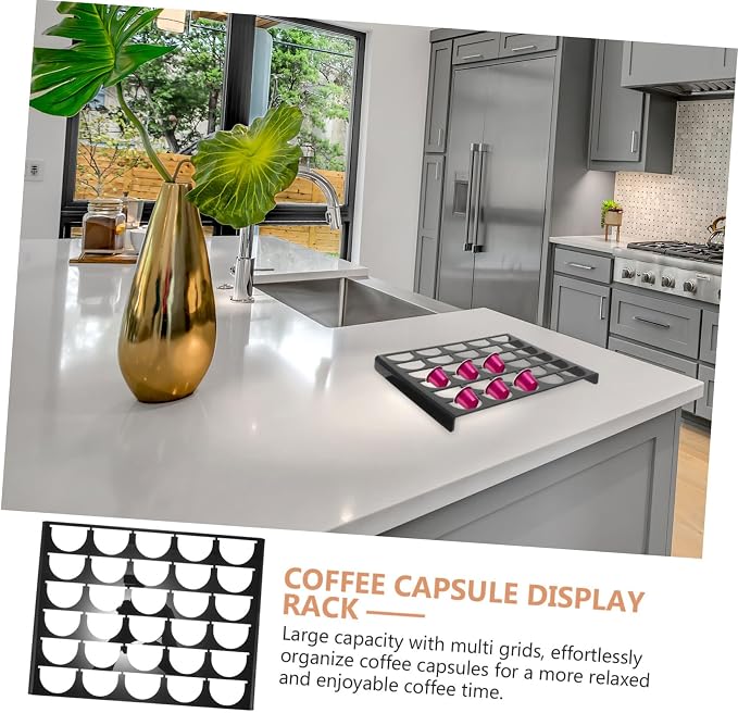 HOMSFOU Coffee Capsule Organizer Rack Multi Acrylic Storage - Image 2