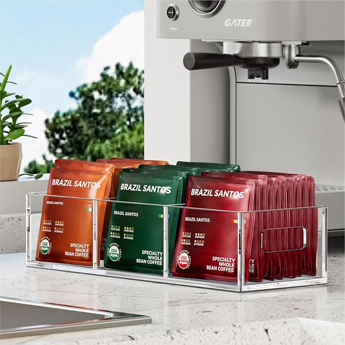 FUCDTEFC Tea Bag Organizer, Small Clear Tea Bag Holder - Image 9