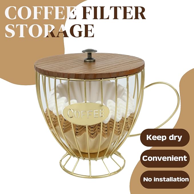 Large Capacity Coffee Filter Storage Basket - Image 4