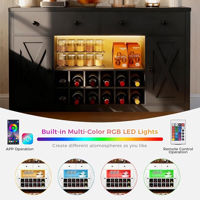 COMHOMA Coffee Bar Cabinet - Image 8