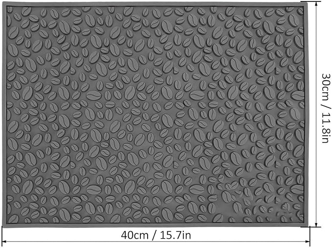 Coffee Bar Mat Slip Water Absorbing | Coffee Bean Design PVC Drip Tray - Image 4