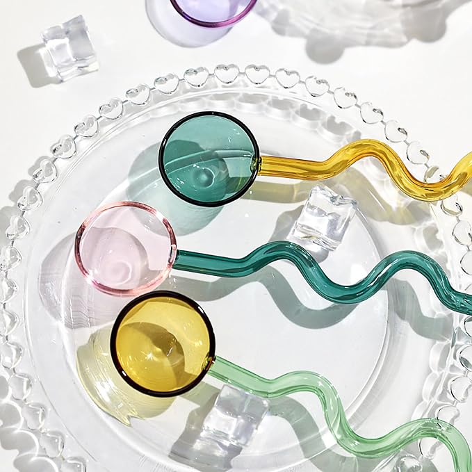 Clear Glass Stirring Spoons Transparent Crystal Teaspoons Milk Cocktail Cold - Image 3