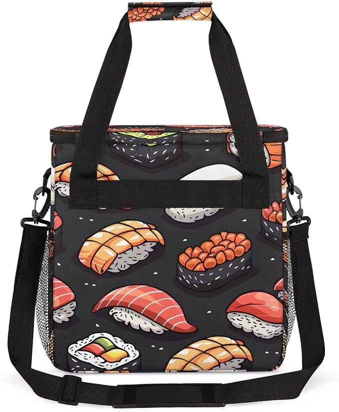 Sushi Coffee Maker Travel Bag, Food Insulated Grocery Bag Travel Picnic - Image 5