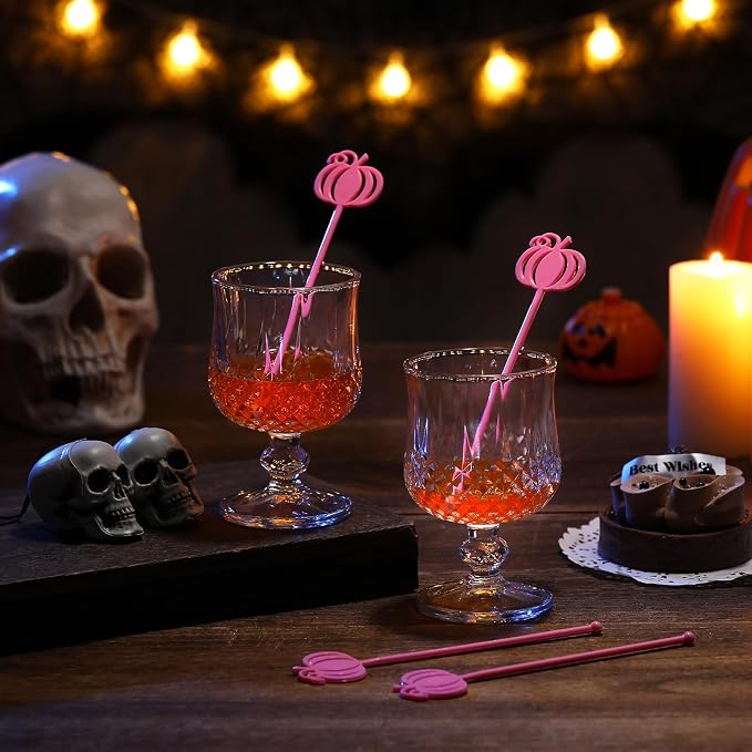SiliFine 30 Pcs Halloween Swizzle Sticks Plastic Coffee and Cocktail Stirrers - Image 3