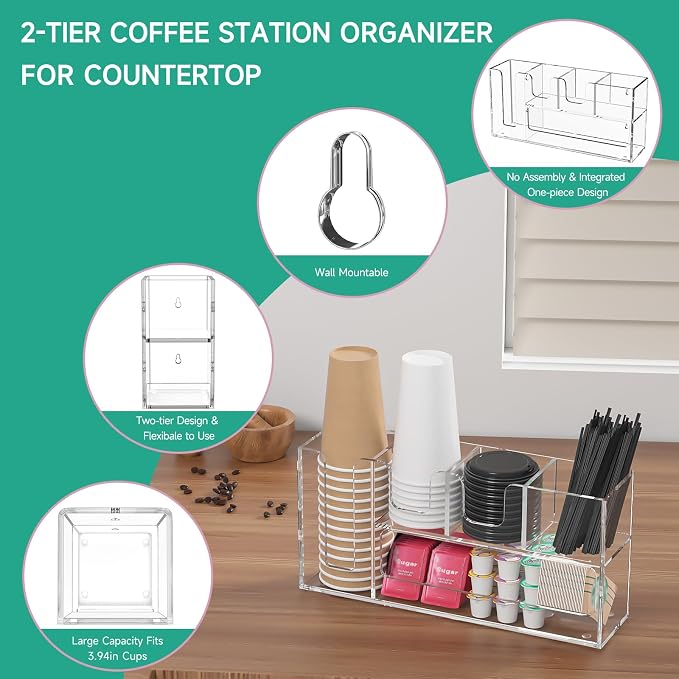 2-Tier Coffee Station Organizer - Image 4