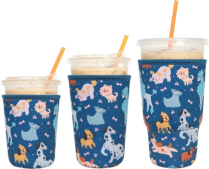 3 Pack Reusable Iced Coffee Sleeves by Xumbtvs