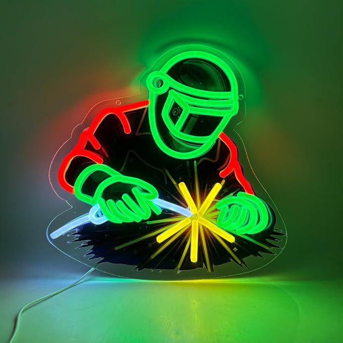 Welder Neon Sign for Wall Decor, LED Welding Neon Light - Image 4