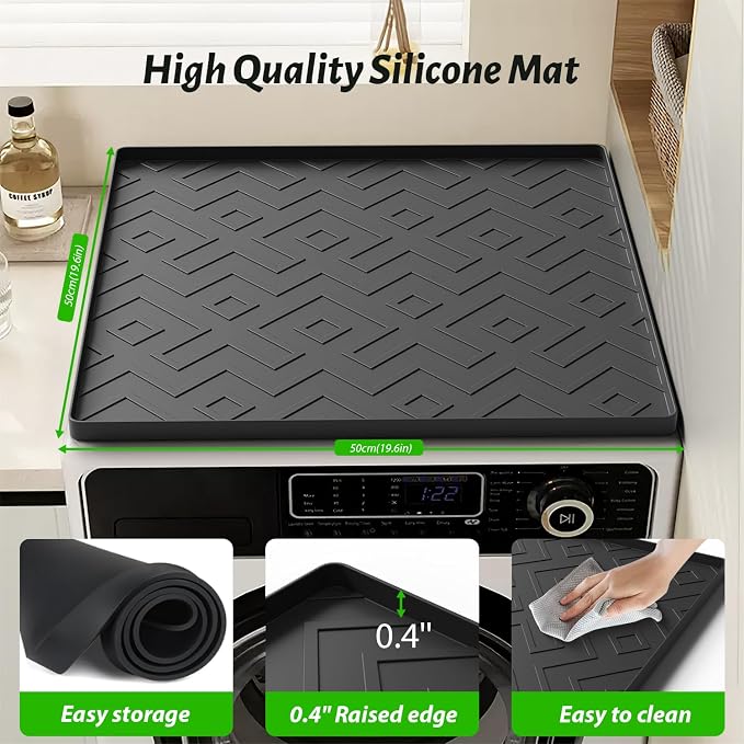 Mini Fridge Silicone Mat 19.7"x19.7"x0.4" - Image 2